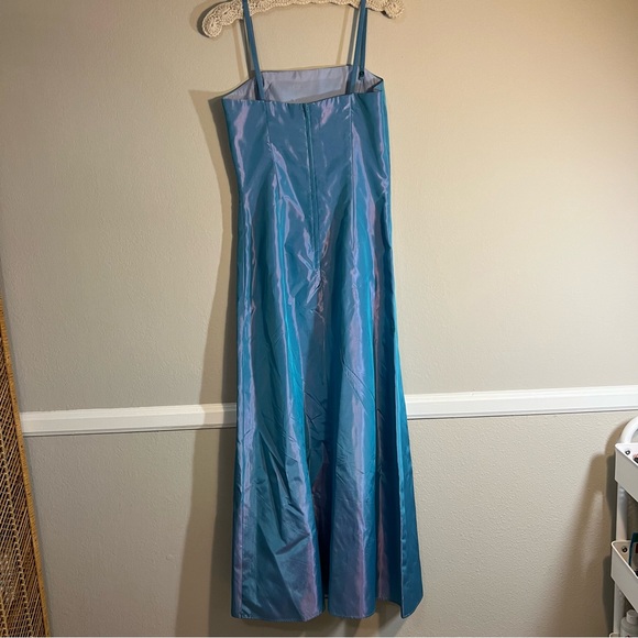 Vintage Jessica McClintock for Gunne Sax Prom Dress Size 9 Made in USA Blue - Picture 4 of 8